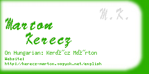 marton kerecz business card